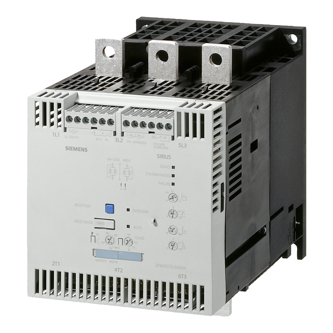 Arrancador Suave Sirius 3RW40 s12 315A en 50°C de 250Hp en 460Vac Voltaje de control 115Vac